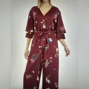 KAARI BLUE Japanese Inspired One Piece Belted Jumpsuit, Elasticized Waist. NWOT